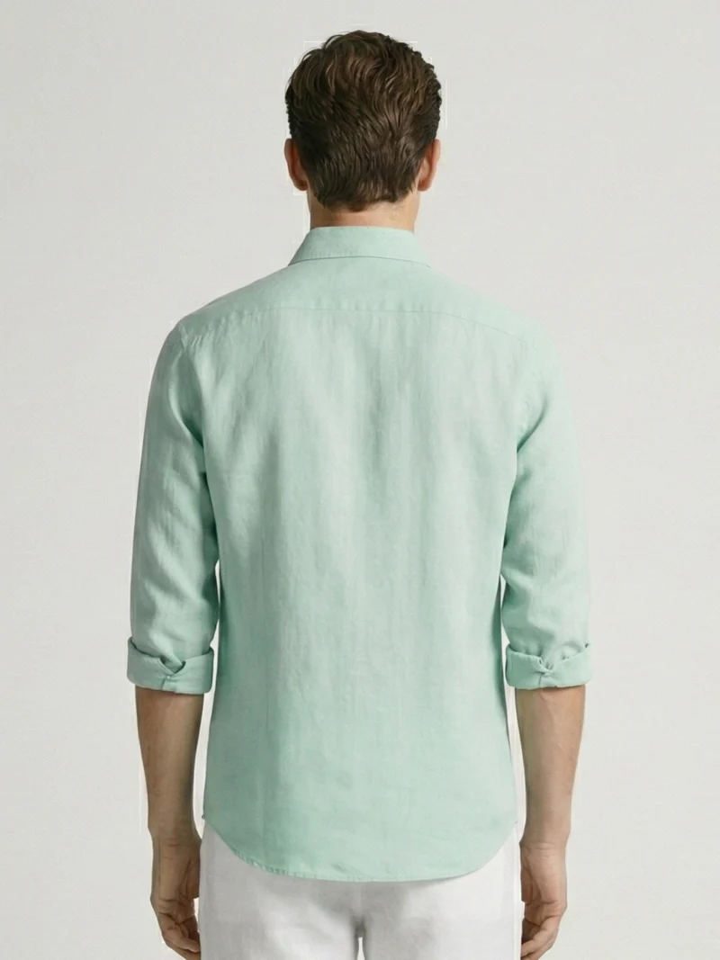 Aqua Mint 100% Pure Linen Shirt