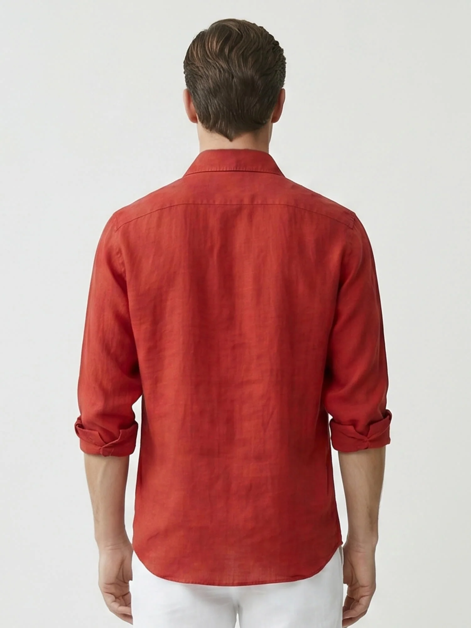 Chilli Red 100% Pure Linen Shirt
