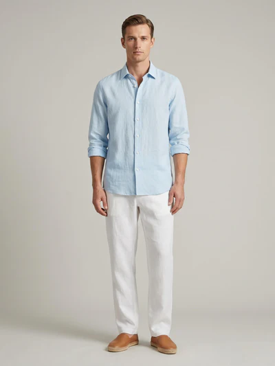 Light Cloud Luxe 100% Pure Linen Shirt