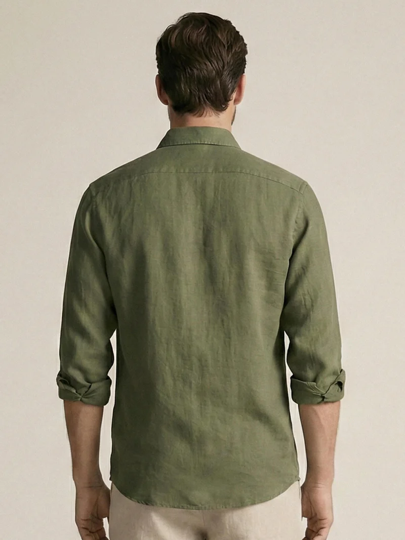 Forest Green 100% Pure Linen Classic