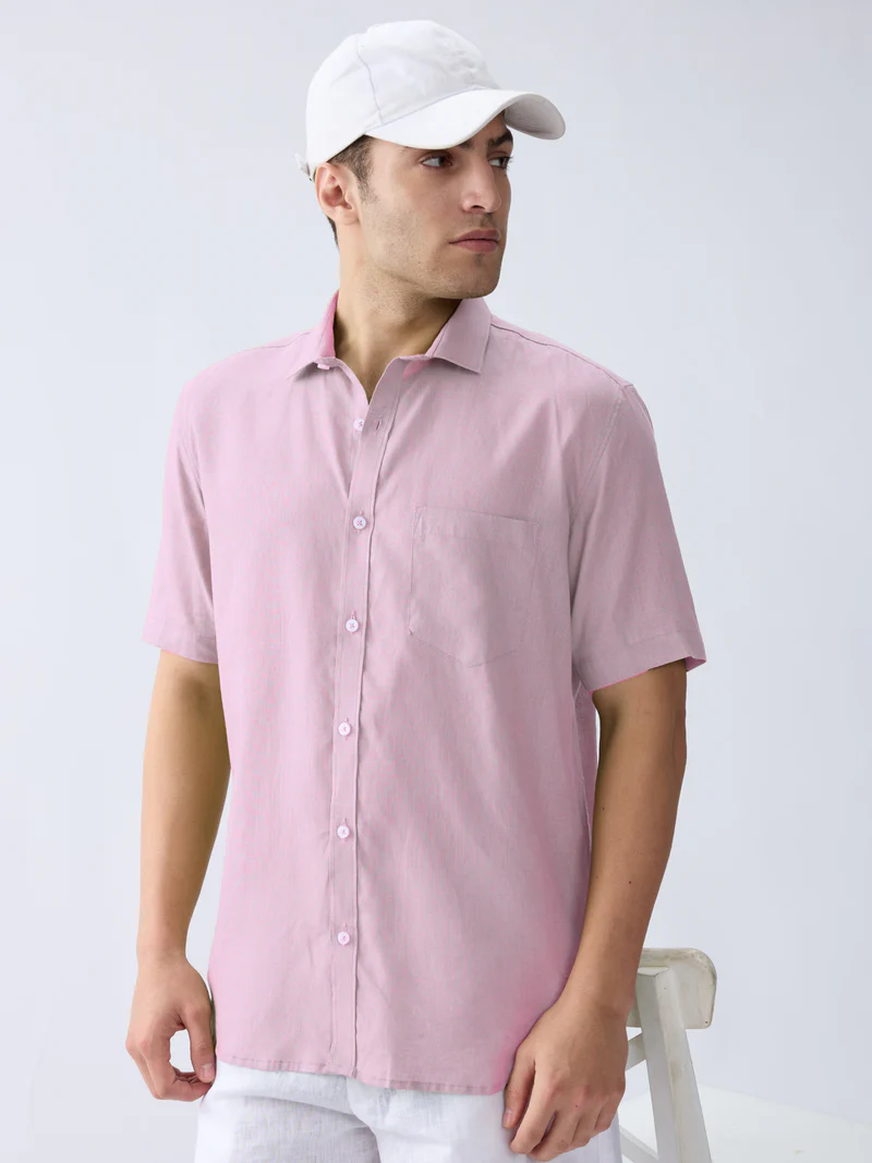 Lavender 100% Pure Linen Half Sleeve