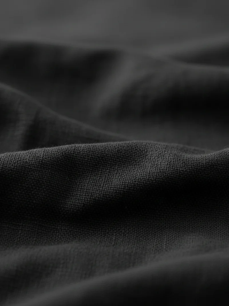 Black 100% Pure Linen Classic Fabric