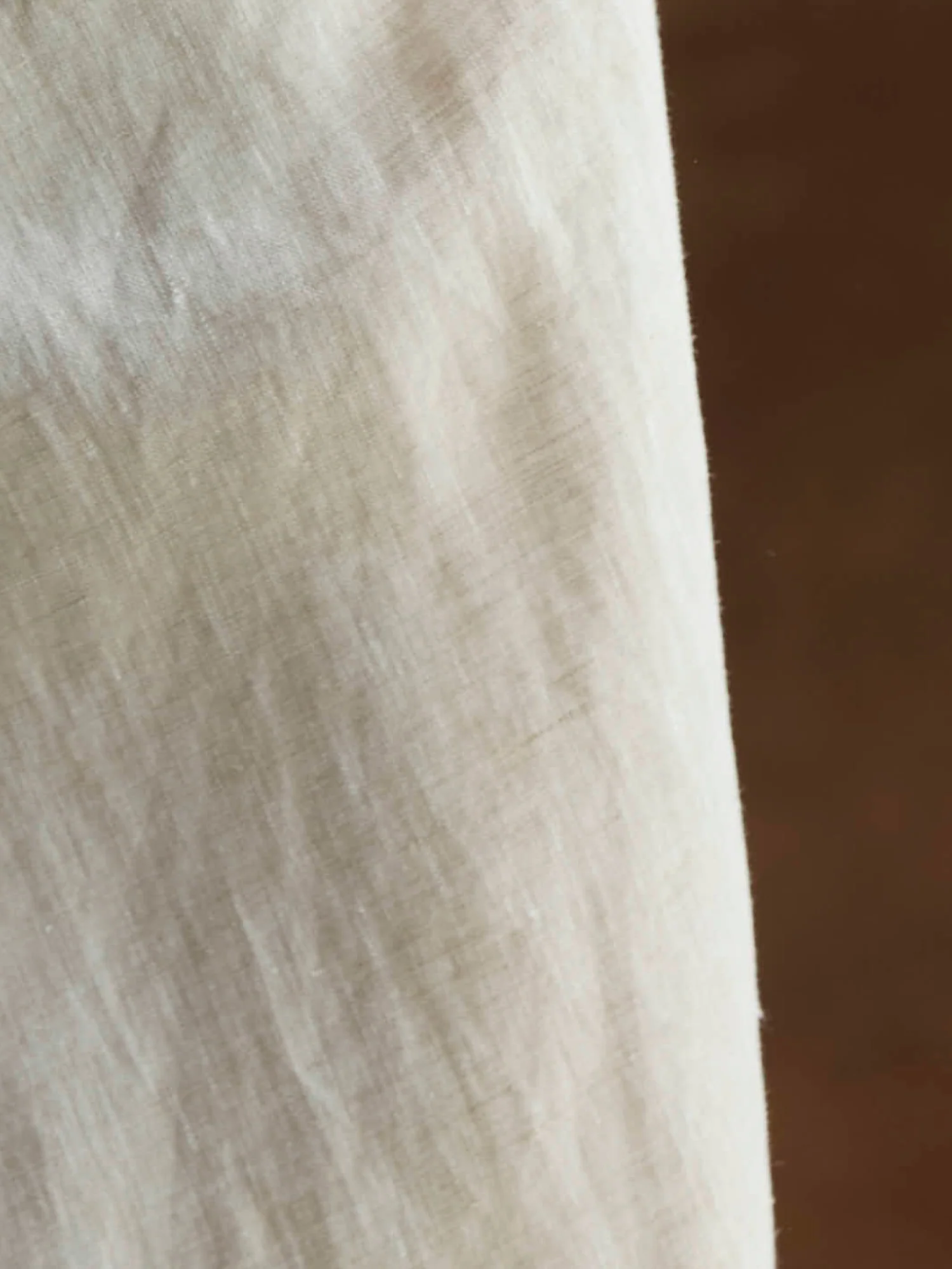 Beige 100% Pure Linen Classic Fabric