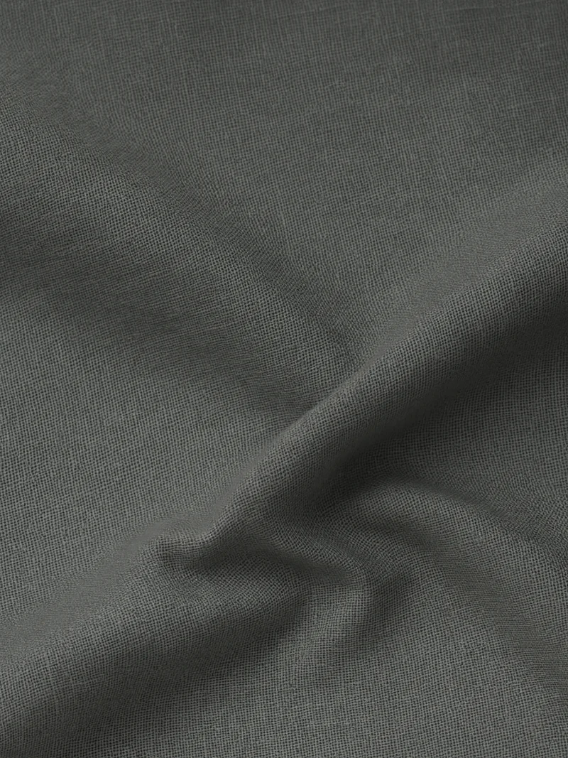 Charcoal Gray 100% Pure Linen Fabric