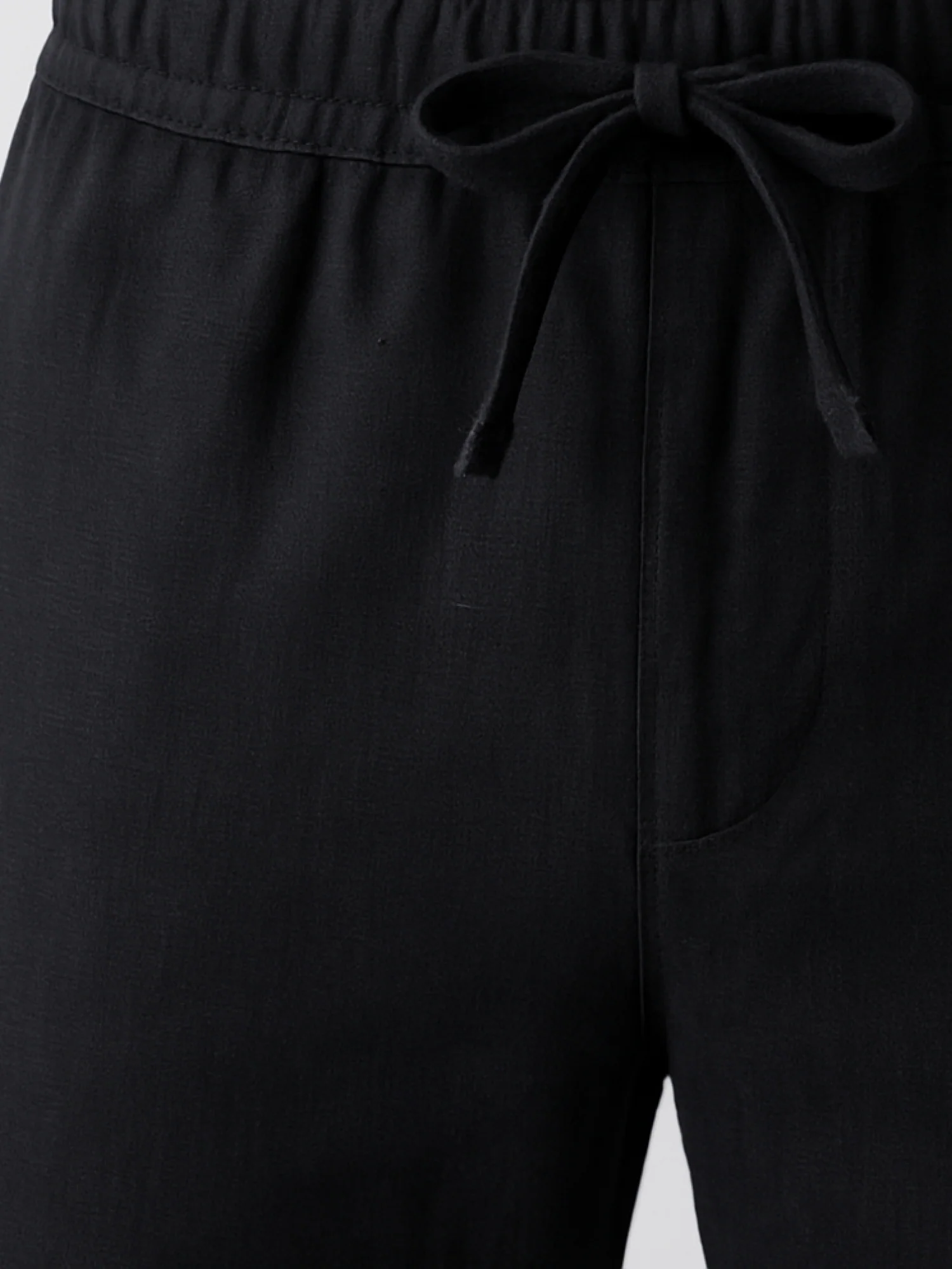 Black 100% Pure Linen Everyday Pants